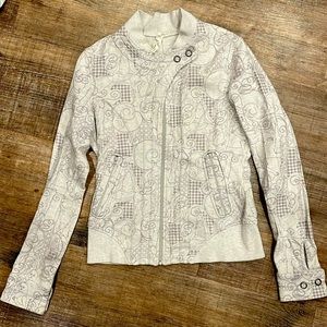 Lululemon Zip-Up Sweatshirt, Meditation Print.